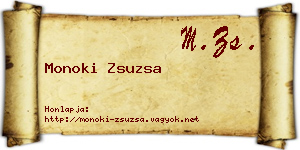 Monoki Zsuzsa névjegykártya